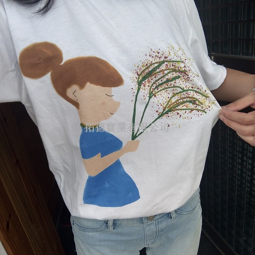 纯棉全彩直喷印刷_T-shirt实品实拍